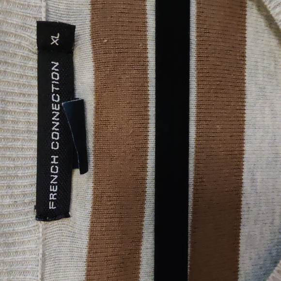 French Connection Grey V-Neck Sweater XL - Picture 3 of 4